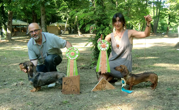 Sasso Chopper 3° class. BIS Juniores. Nella foto con l'amico Luigi Cinelli e Leonesse 1° class BIS Juniores